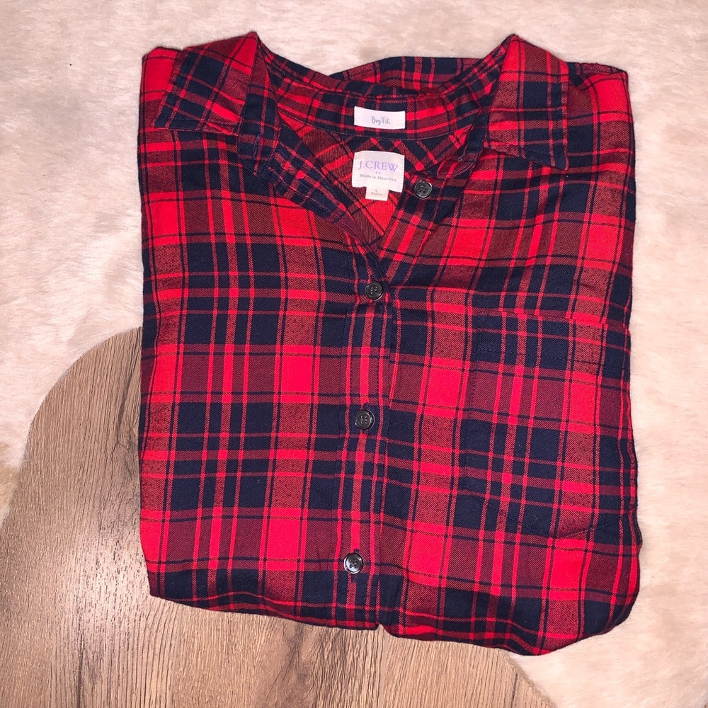 J. Crew button up plaid shirt